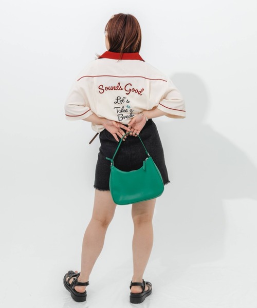 nemne store（ネンネストア）の「クラッシュデニム台形ミニスカート（スカート・レディース・ブラック/オフホワイト/ブルー・SMALL/MEDIUM）」の12枚目の写真