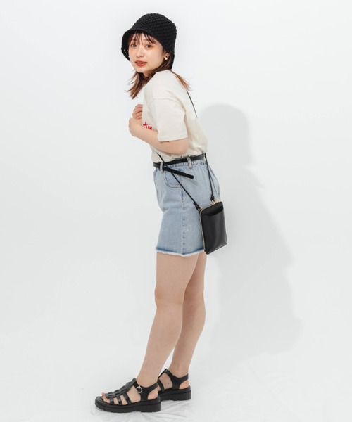 nemne store（ネンネストア）の「クラッシュデニム台形ミニスカート（スカート・レディース・ブラック/オフホワイト/ブルー・SMALL/MEDIUM）」の20枚目の写真