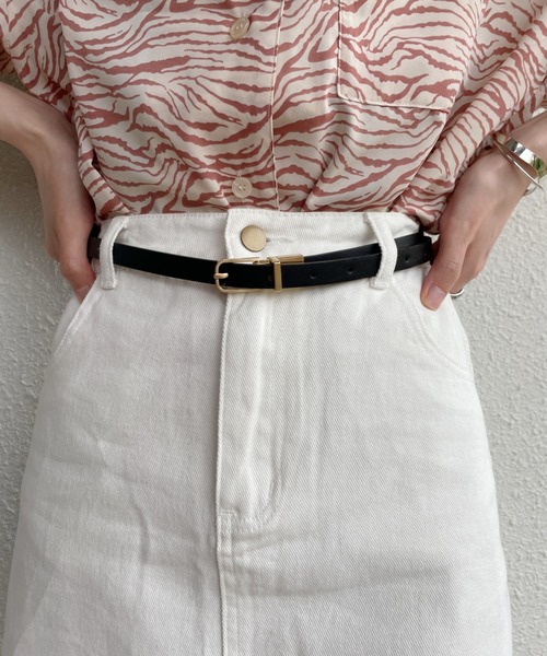 nemne store（ネンネストア）の「クラッシュデニム台形ミニスカート（スカート・レディース・ブラック/オフホワイト/ブルー・SMALL/MEDIUM）」の22枚目の写真