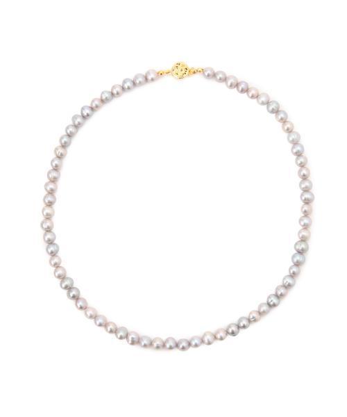 BEAMS BOY（ビームスボーイ）の「【FUDGE5月号掲載】BEAMS BOY / 淡水パール ネックレス（ネックレス・レディース・ホワイト/グレー・ONE SIZE）」の5枚目の写真