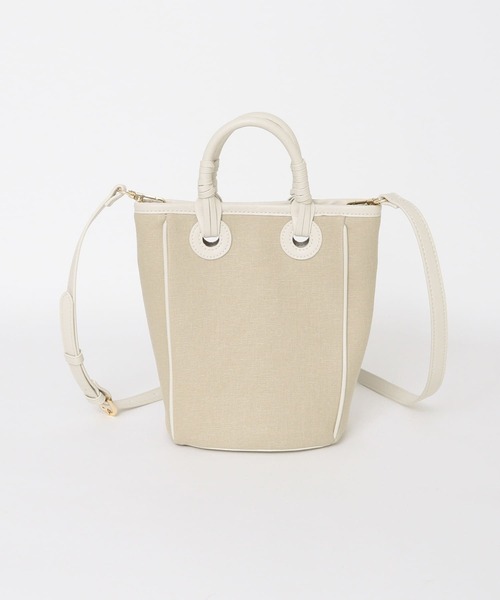 URBAN RESEARCH DOORS(アーバンリサーチドアーズ)の「パイピング2WAYミニバッグ(ショルダーバッグ・レディース・ブラウン/ネイビー/ライトベージュ・ONE)」の6枚目の写真