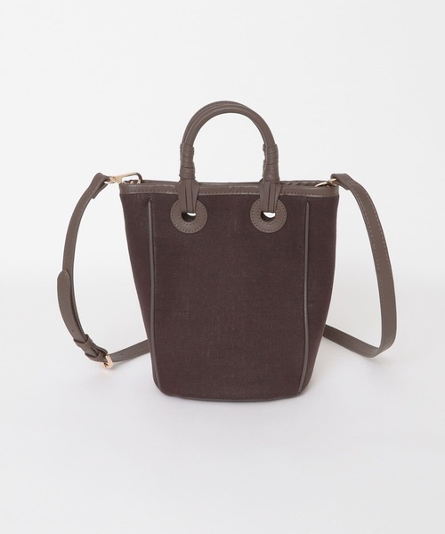 URBAN RESEARCH DOORS(アーバンリサーチドアーズ)の「パイピング2WAYミニバッグ(ショルダーバッグ・レディース・ブラウン/ネイビー/ライトベージュ・ONE)」の7枚目の写真