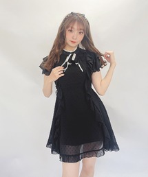 Swankiss JF frill mix ワンピース 水色 66350447b_26_d_215.jpg