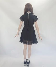 Swankiss JF frill mix ワンピース 水色 Swankiss（スワンキス）の「JF mermaid frill O/P（ワンピース