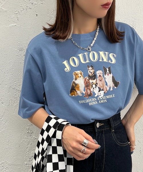 apres jour mignon(アプレジュールミニョン)の「アニマルTシャツ【ZOZOTOWN限定アイテム】(Tシャツ/カットソー・レディース・オフホワイト/ブルー/ブラック系その他/ホワイト系その他・フリー/X-LARGE)」の4枚目の写真