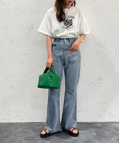 apres jour mignon(アプレジュールミニョン)の「アニマルTシャツ【ZOZOTOWN限定アイテム】(Tシャツ/カットソー・レディース・オフホワイト/ブルー/ブラック系その他/ホワイト系その他・フリー/X-LARGE)」の13枚目の写真