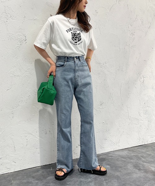 apres jour mignon(アプレジュールミニョン)の「アニマルTシャツ【ZOZOTOWN限定アイテム】(Tシャツ/カットソー・レディース・オフホワイト/ブルー/ブラック系その他/ホワイト系その他・フリー/X-LARGE)」の14枚目の写真