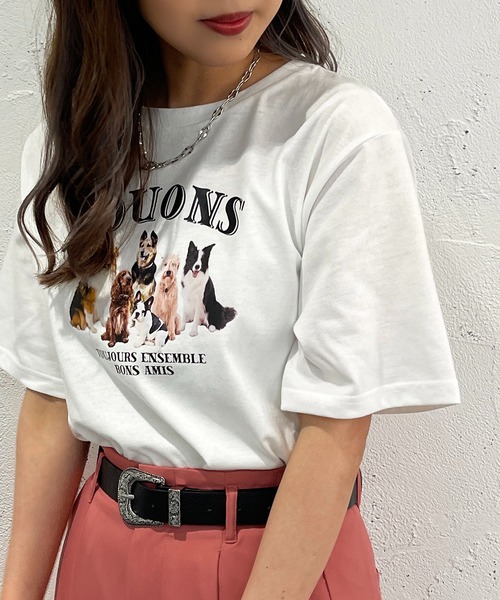 apres jour mignon(アプレジュールミニョン)の「アニマルTシャツ【ZOZOTOWN限定アイテム】(Tシャツ/カットソー・レディース・オフホワイト/ブルー/ブラック系その他/ホワイト系その他・フリー/X-LARGE)」の16枚目の写真