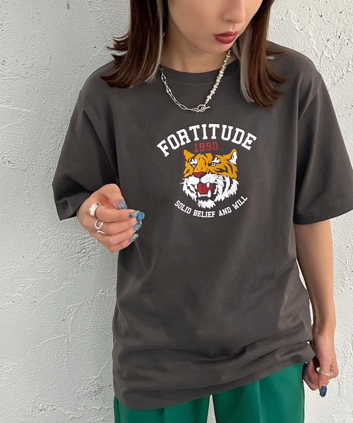 apres jour mignon(アプレジュールミニョン)の「アニマルTシャツ【ZOZOTOWN限定アイテム】(Tシャツ/カットソー・レディース・オフホワイト/ブルー/ブラック系その他/ホワイト系その他・フリー/X-LARGE)」の21枚目の写真