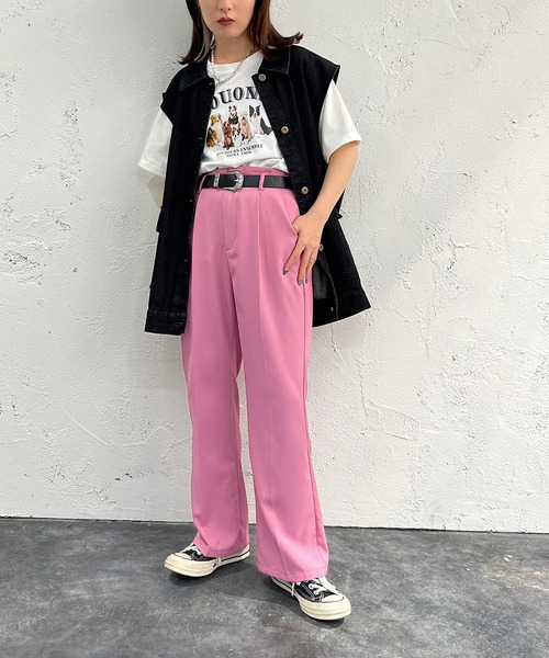 apres jour mignon(アプレジュールミニョン)の「アニマルTシャツ【ZOZOTOWN限定アイテム】(Tシャツ/カットソー・レディース・オフホワイト/ブルー/ブラック系その他/ホワイト系その他・フリー/X-LARGE)」の7枚目の写真
