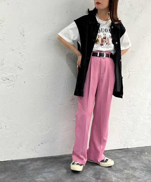 apres jour mignon(アプレジュールミニョン)の「アニマルTシャツ【ZOZOTOWN限定アイテム】(Tシャツ/カットソー・レディース・オフホワイト/ブルー/ブラック系その他/ホワイト系その他・フリー/X-LARGE)」の8枚目の写真