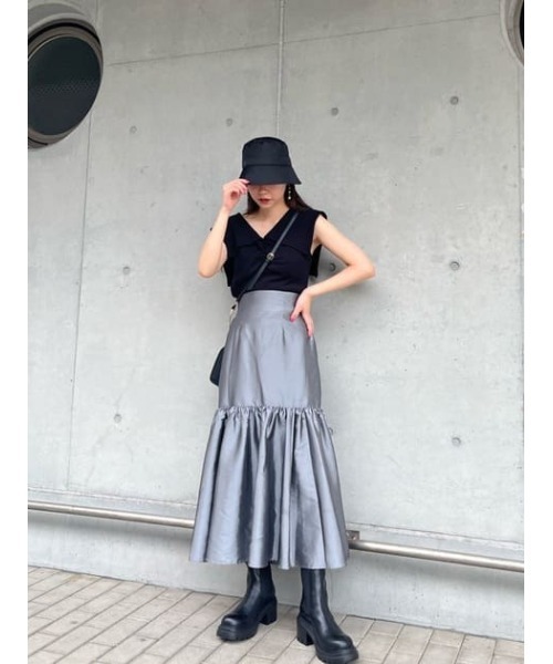 rienda（リエンダ）の「ギャザーティアードマキシスカート