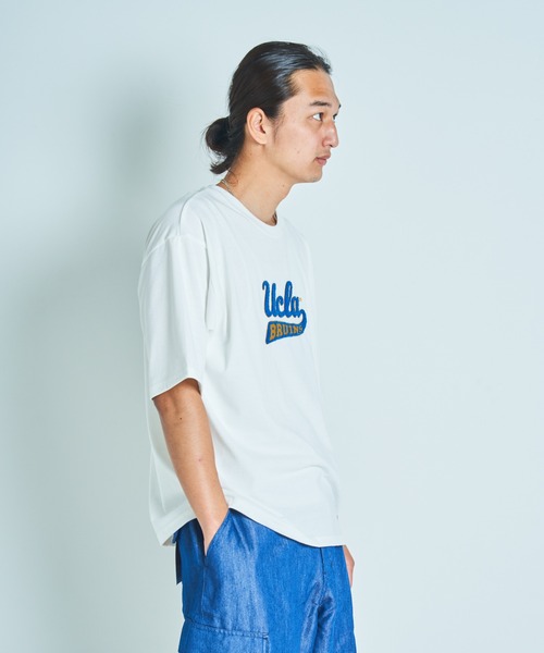 UCLA（ユーシーエルエー）の「UCLAサガラ刺繍TEE(M1)（Tシャツ/カットソー・メンズ・ホワイト/ブラック/ネイビー/ブルー/グリーン/オートミール/ブルー系その他・MEDIUM/LARGE/X-LARGE）」の9枚目の写真
