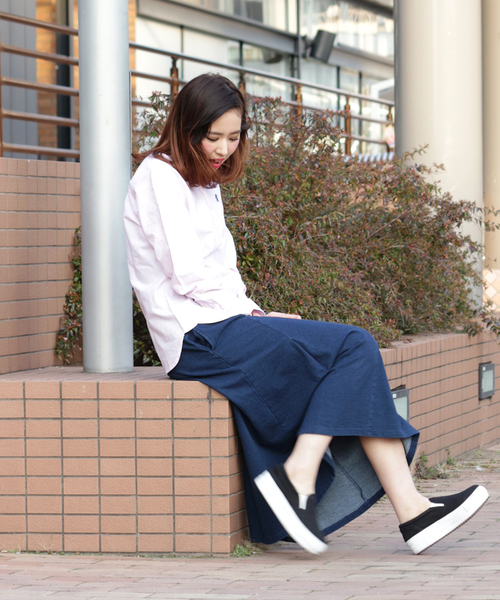 GIORDANO（ジョルダーノ）の「[GIORDANO]ライオン刺繍オックスシャツ（シャツ/ブラウス・レディース・ホワイト/グリーン/サックスブルー/ネイビー/ピンク/ライトピンク・SMALL/MEDIUM/LARGE）」の14枚目の写真