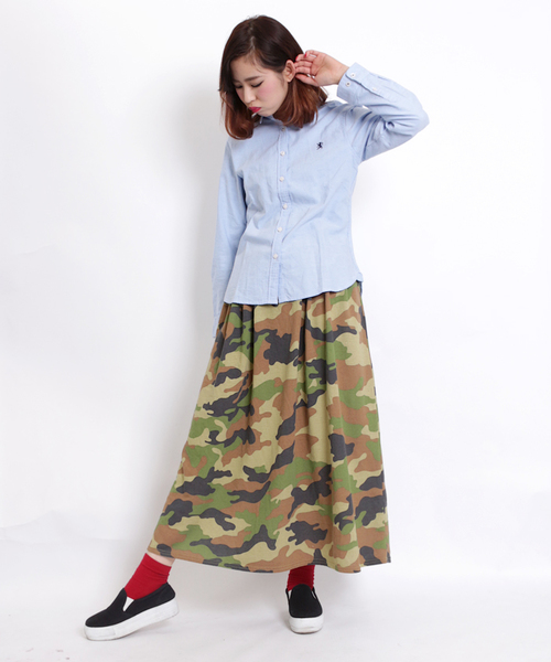 GIORDANO（ジョルダーノ）の「[GIORDANO]ライオン刺繍オックスシャツ（シャツ/ブラウス・レディース・ホワイト/グリーン/サックスブルー/ネイビー/ピンク/ライトピンク・SMALL/MEDIUM/LARGE）」の15枚目の写真