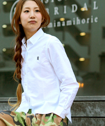 GIORDANO | [GIORDANO]ライオン刺繍オックスシャツ(シャツ/ブラウス)