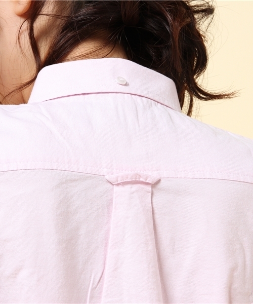 GIORDANO（ジョルダーノ）の「[GIORDANO]ライオン刺繍オックスシャツ（シャツ/ブラウス・レディース・ホワイト/グリーン/サックスブルー/ネイビー/ピンク/ライトピンク・SMALL/MEDIUM/LARGE）」の16枚目の写真