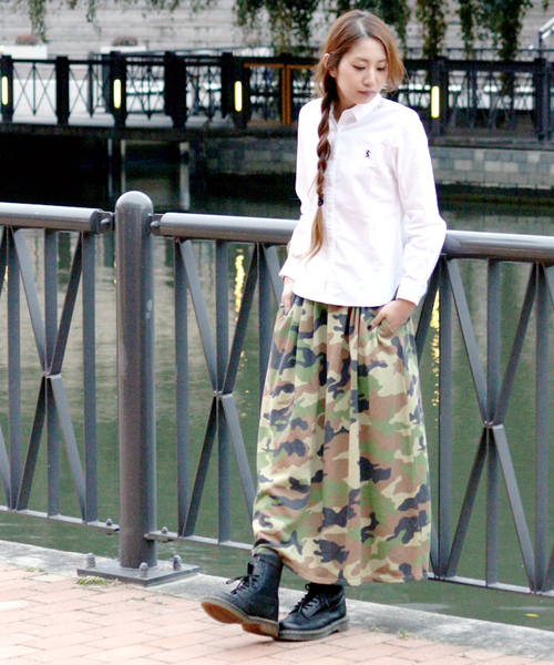 GIORDANO（ジョルダーノ）の「[GIORDANO]ライオン刺繍オックスシャツ（シャツ/ブラウス・レディース・ホワイト/グリーン/サックスブルー/ネイビー/ピンク/ライトピンク・SMALL/MEDIUM/LARGE）」の8枚目の写真