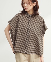 Green　Parks | ・furry rate チェックサイドスリットブラウス(シャツ/ブラウス)