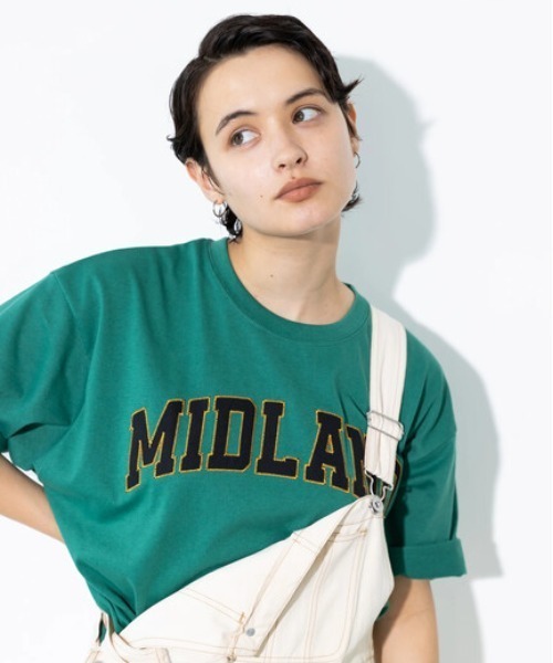 koe(コエ)の「【ジェンダーレス】ワッペン刺繍アーチロゴ半袖Tシャツ*(Tシャツ/カットソー・レディース・ホワイト系その他/ホワイト/グリーン/ブラック・M/L/XL)」の4枚目の写真