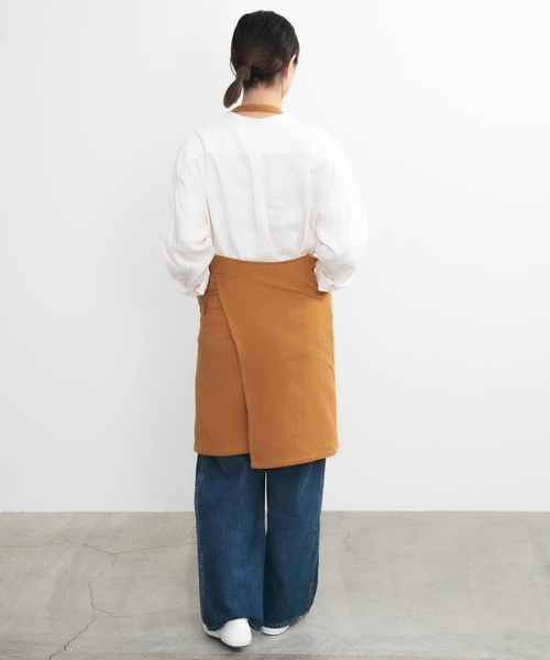 COCO WALK（ココウォーク）の「COCO WALK:やさしいガーゼのエプロン（エプロン・レディース・パープル/キャメル/イエロー/グリーン/カーキ/ライトグレー/ミント・FREE）」の21枚目の写真