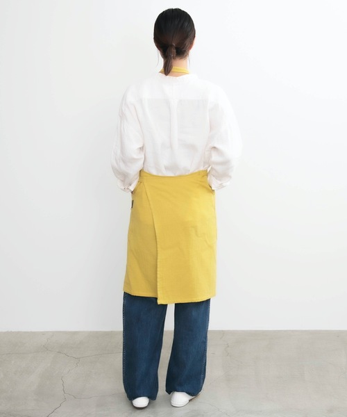 COCO WALK（ココウォーク）の「COCO WALK:やさしいガーゼのエプロン（エプロン・レディース・パープル/キャメル/イエロー/グリーン/カーキ/ライトグレー/ミント・FREE）」の18枚目の写真