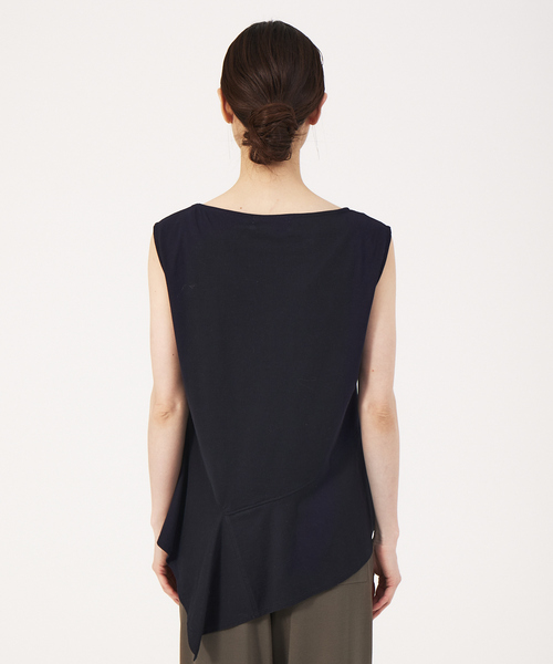 qualite（カリテ）の「ペプラムフレアカットソー（Tシャツ/カットソー・レディース・ホワイト/マスタード/ネイビー・フリー）」の9枚目の写真