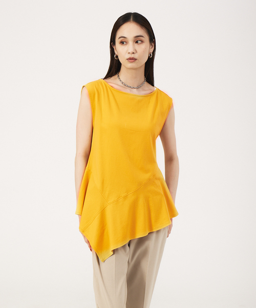 qualite（カリテ）の「ペプラムフレアカットソー（Tシャツ/カットソー・レディース・ホワイト/マスタード/ネイビー・フリー）」の16枚目の写真