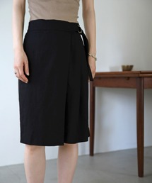 UNFIELD | 【2022 S/S New Arrival】麻混ラップ風ショートパンツ(その他パンツ)