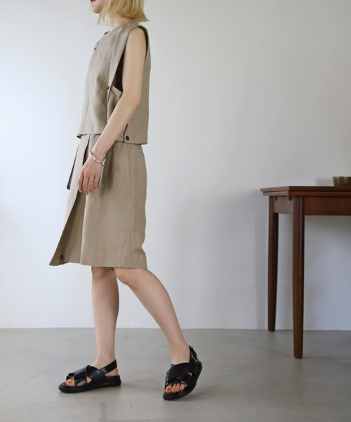 UNFIELD（アンフィールド）の「【UNFIELD】麻混ラップ風ショートパンツ（その他パンツ・レディース・ブラック/ベージュ・FREE）」の17枚目の写真