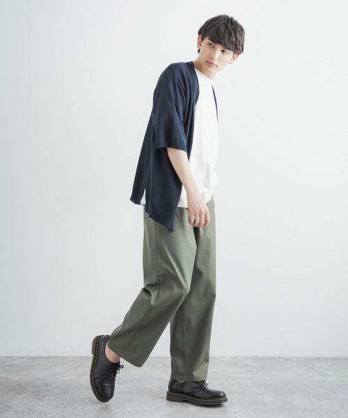 Audience（オーディエンス）の「CAVE カツラギユーティリティワイドテーパードパンツ AUD3525（スラックス・メンズ・ネイビー/アーミー/キナリ/カーキ・L/XL/M）」の12枚目の写真