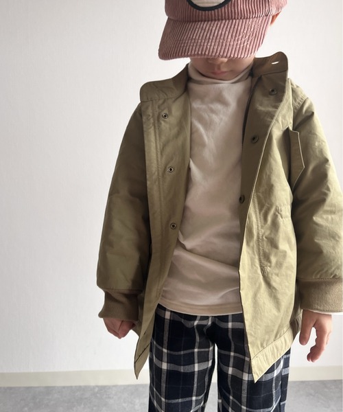 MAKE YOUR DAY（メイクユアデイ）の「M-65モッズコート■80～140cm（ダウンジャケット/コート・キッズ・ベージュ/チャコールグレー/カーキ・90/100/110/120/130/140/80）」の3枚目の写真