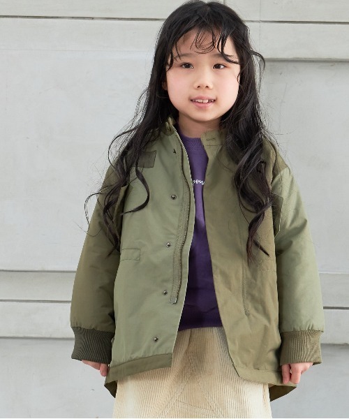 MAKE YOUR DAY（メイクユアデイ）の「M-65モッズコート■80～140cm（ダウンジャケット/コート・キッズ・ベージュ/チャコールグレー/カーキ・90/100/110/120/130/140/80）」の4枚目の写真