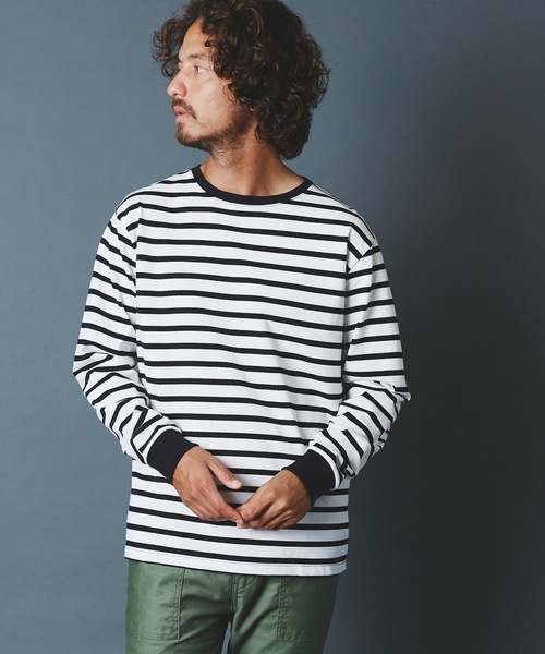 Magine(マージン)の「CTN BASQUE BOADER C/N L/S:コットンバスクボーダー クルーネック ロングスリーブ 22AW(Tシャツ/カットソー・メンズ・ホワイト×ブラック/ブラック×ホワイト/ホワイト×ネイビー/ネイビー×ホワイト・44/46/48)」の20枚目の写真