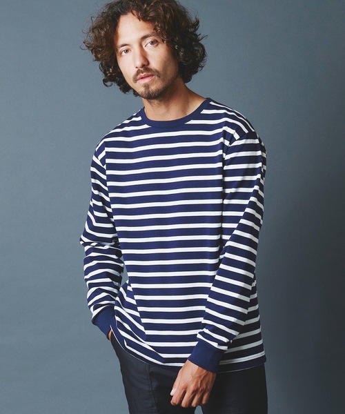 Magine(マージン)の「CTN BASQUE BOADER C/N L/S:コットンバスクボーダー クルーネック ロングスリーブ 22AW(Tシャツ/カットソー・メンズ・ホワイト×ブラック/ブラック×ホワイト/ホワイト×ネイビー/ネイビー×ホワイト・44/46/48)」の17枚目の写真