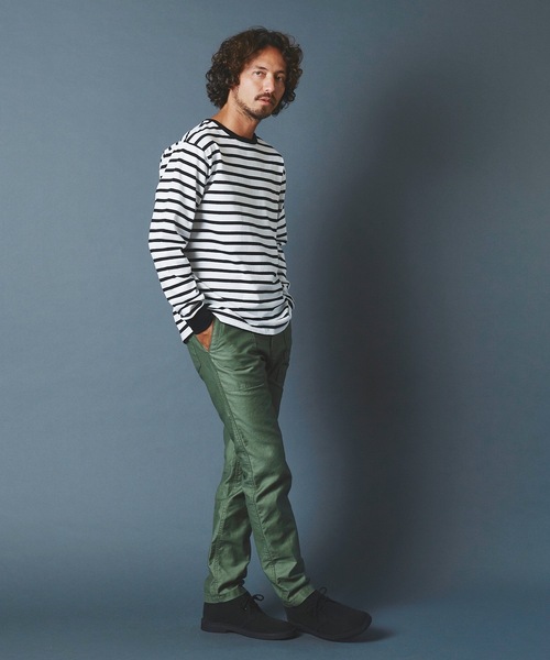 Magine(マージン)の「CTN BASQUE BOADER C/N L/S:コットンバスクボーダー クルーネック ロングスリーブ 22AW(Tシャツ/カットソー・メンズ・ホワイト×ブラック/ブラック×ホワイト/ホワイト×ネイビー/ネイビー×ホワイト・44/46/48)」の21枚目の写真