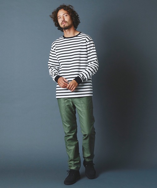 Magine(マージン)の「CTN BASQUE BOADER C/N L/S:コットンバスクボーダー クルーネック ロングスリーブ 22AW(Tシャツ/カットソー・メンズ・ホワイト×ブラック/ブラック×ホワイト/ホワイト×ネイビー/ネイビー×ホワイト・44/46/48)」の15枚目の写真