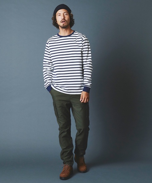 Magine(マージン)の「CTN BASQUE BOADER C/N L/S:コットンバスクボーダー クルーネック ロングスリーブ 22AW(Tシャツ/カットソー・メンズ・ホワイト×ブラック/ブラック×ホワイト/ホワイト×ネイビー/ネイビー×ホワイト・44/46/48)」の12枚目の写真