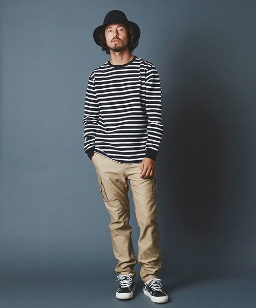Magine(マージン)の「CTN BASQUE BOADER C/N L/S:コットンバスクボーダー クルーネック ロングスリーブ 22AW(Tシャツ/カットソー・メンズ・ホワイト×ブラック/ブラック×ホワイト/ホワイト×ネイビー/ネイビー×ホワイト・44/46/48)」の9枚目の写真