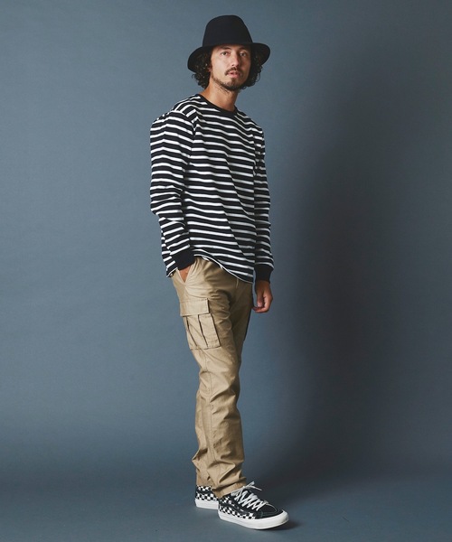 Magine(マージン)の「CTN BASQUE BOADER C/N L/S:コットンバスクボーダー クルーネック ロングスリーブ 22AW(Tシャツ/カットソー・メンズ・ホワイト×ブラック/ブラック×ホワイト/ホワイト×ネイビー/ネイビー×ホワイト・44/46/48)」の18枚目の写真