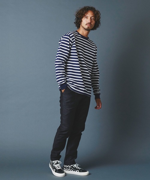 Magine(マージン)の「CTN BASQUE BOADER C/N L/S:コットンバスクボーダー クルーネック ロングスリーブ 22AW(Tシャツ/カットソー・メンズ・ホワイト×ブラック/ブラック×ホワイト/ホワイト×ネイビー/ネイビー×ホワイト・44/46/48)」の16枚目の写真