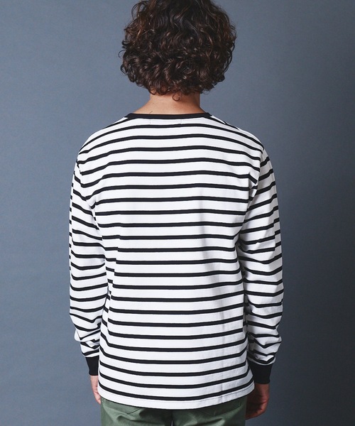 Magine(マージン)の「CTN BASQUE BOADER C/N L/S:コットンバスクボーダー クルーネック ロングスリーブ 22AW(Tシャツ/カットソー・メンズ・ホワイト×ブラック/ブラック×ホワイト/ホワイト×ネイビー/ネイビー×ホワイト・44/46/48)」の10枚目の写真