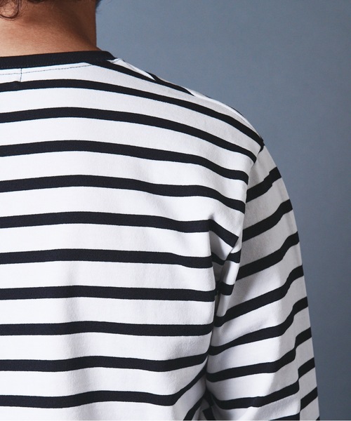 Magine(マージン)の「CTN BASQUE BOADER C/N L/S:コットンバスクボーダー クルーネック ロングスリーブ 22AW(Tシャツ/カットソー・メンズ・ホワイト×ブラック/ブラック×ホワイト/ホワイト×ネイビー/ネイビー×ホワイト・44/46/48)」の19枚目の写真