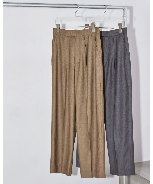 TODAYFUL（トゥデイフル）の「スムースタックトラウザース（デニムパンツ・レディース・チャコールグレー/キャメル・36inch/38inch）」の8枚目の写真