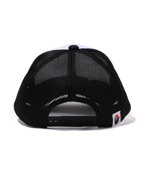 A BATHING APE(アベイシングエイプ)の「APE CROSSBONE COLLEGE MESH CAP M(キャップ・メンズ・ブラック・FREE)」の3枚目の写真