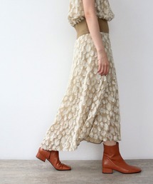 reopard jacquard flare skirt(レオパード柄ジャガードフレアスカート)