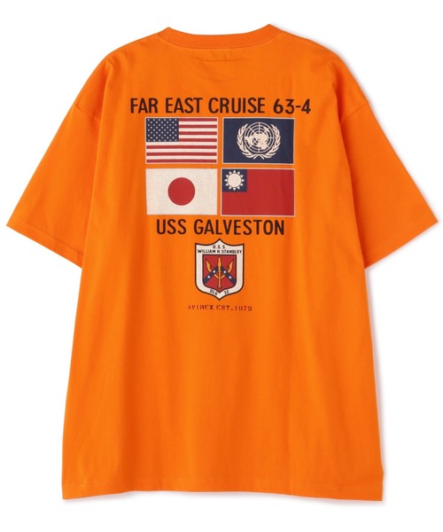 アビレックス　カスタムジップ　半袖シャツ　オレンジ　２XL　新品未使用　＃6135069