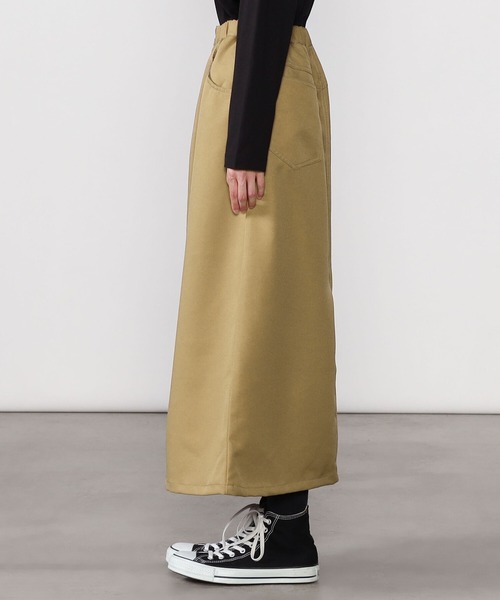 DANTON（ダントン）の「DANTON | ポリエステルツイル イージースカート WOMEN（スカート・レディース・ブラック/ベージュ/ダークグレー・36）」の6枚目の写真