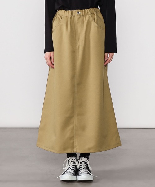 DANTON（ダントン）の「DANTON | ポリエステルツイル イージースカート WOMEN（スカート・レディース・ブラック/ベージュ/ダークグレー・36）」の5枚目の写真