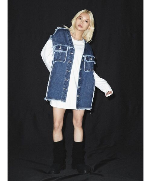 EMODA(エモダ)の「カラーストライプニットレッグウォーマー(レッグウォーマー・レディース・ブラック/グレー/その他/その他1・FREE)」の13枚目の写真